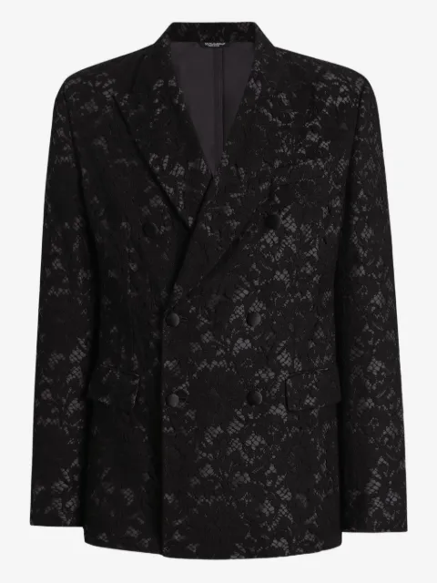 Dolce & Gabbana double-breasted lace blazer