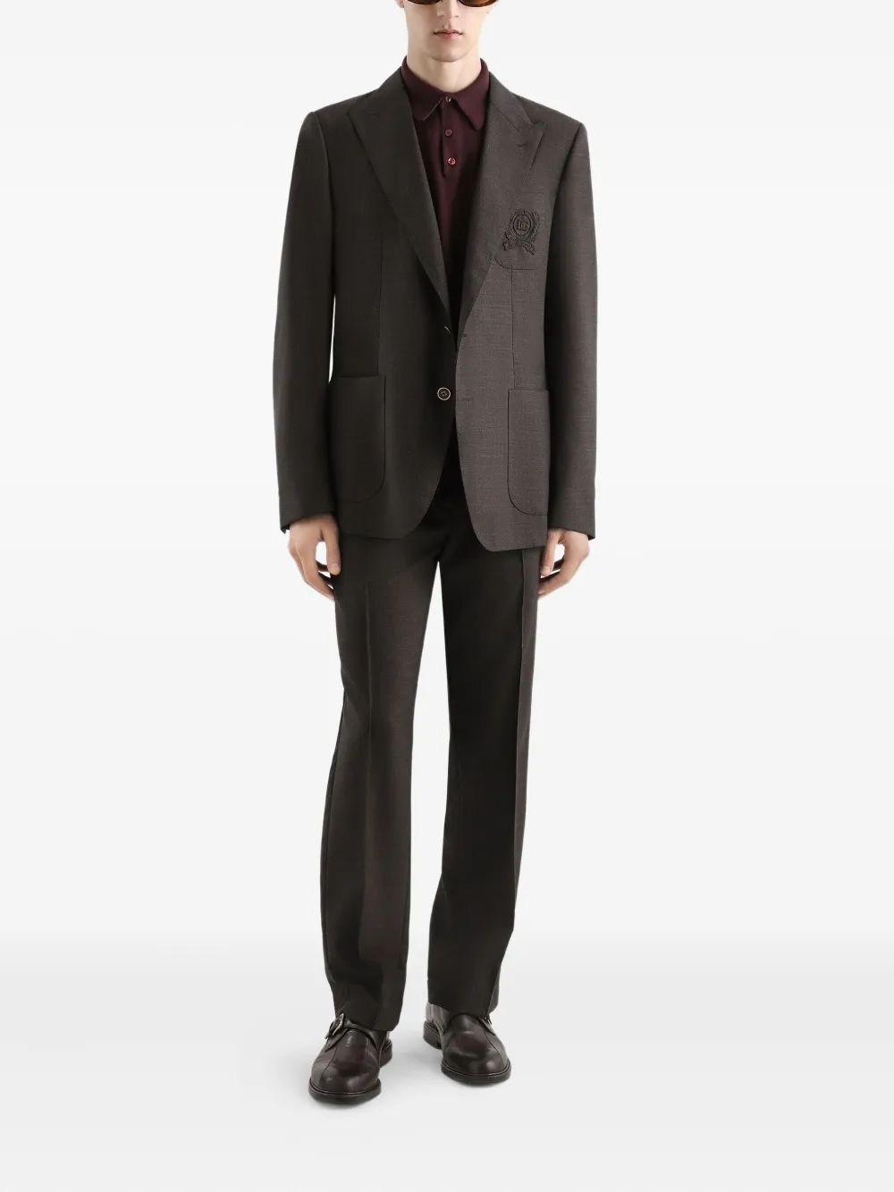 Dolce & Gabbana Blazer met enkele rij knopen Bruin