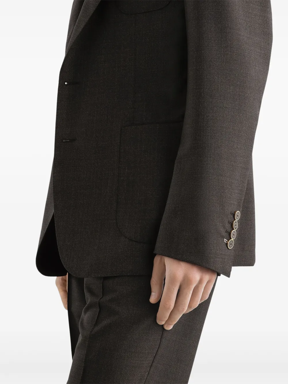 Dolce & Gabbana Blazer met enkele rij knopen Bruin