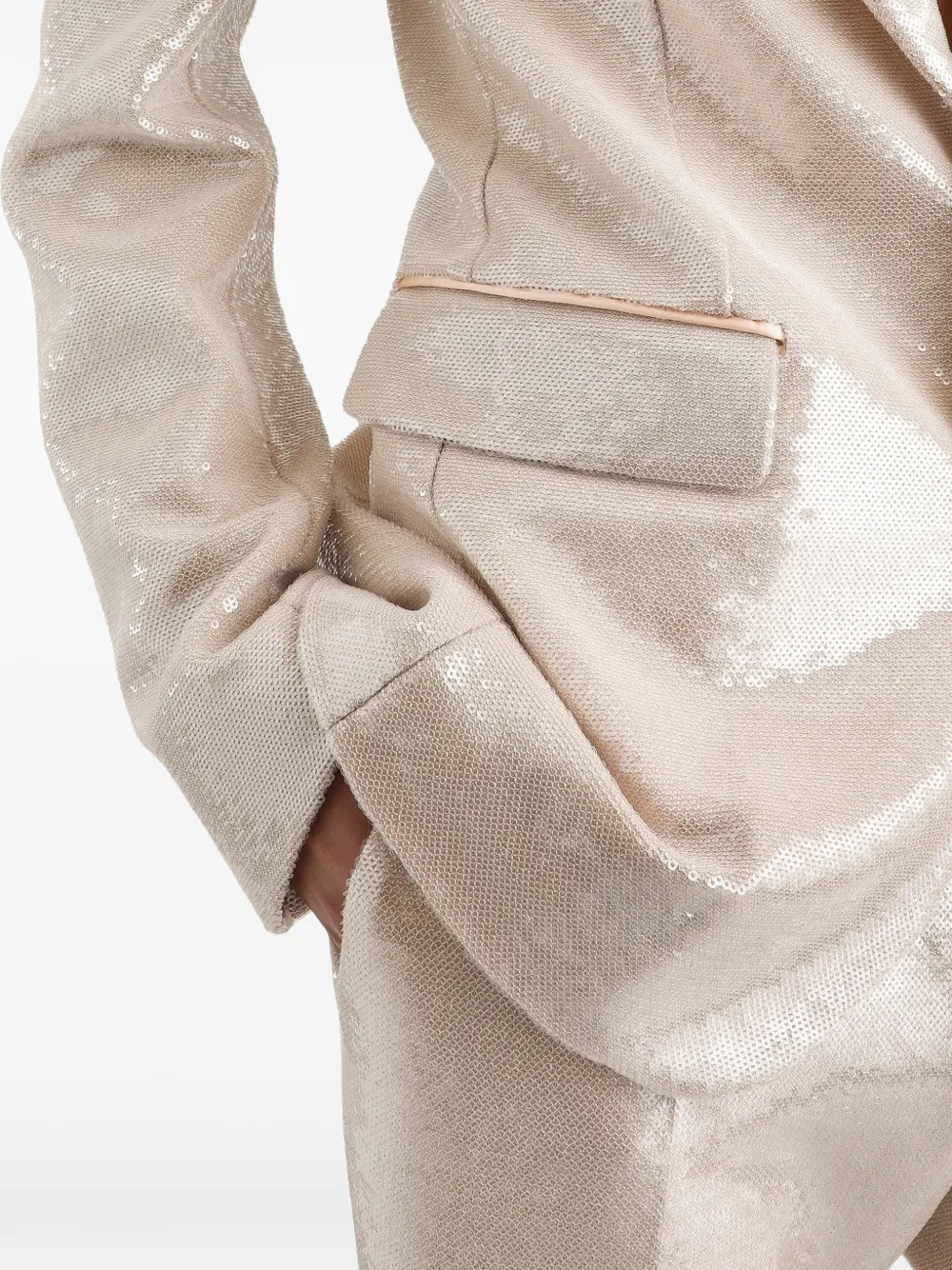 Dolce & Gabbana Blazer verfraaid met pailletten Beige