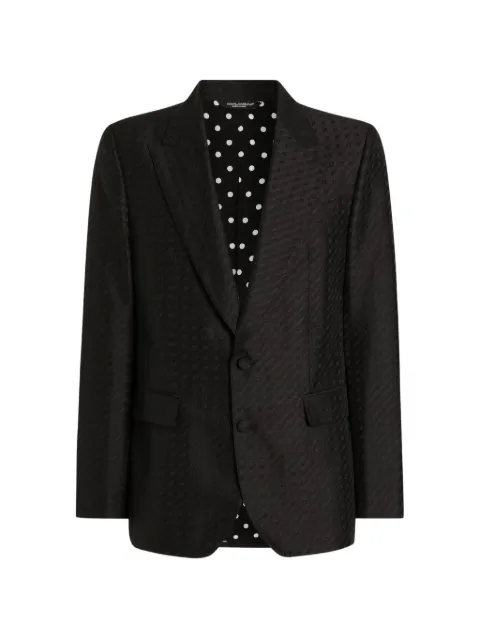 Dolce & Gabbana single-breasted Sicilia light jacket with micro pattern jacquard