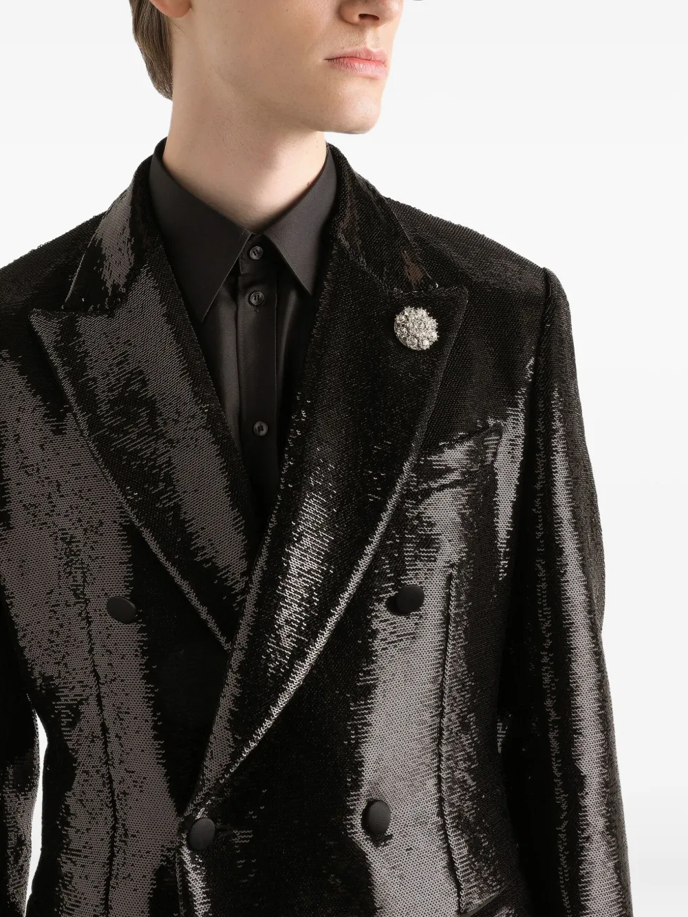 Dolce & Gabbana Blazer verfraaid met pailletten Zwart