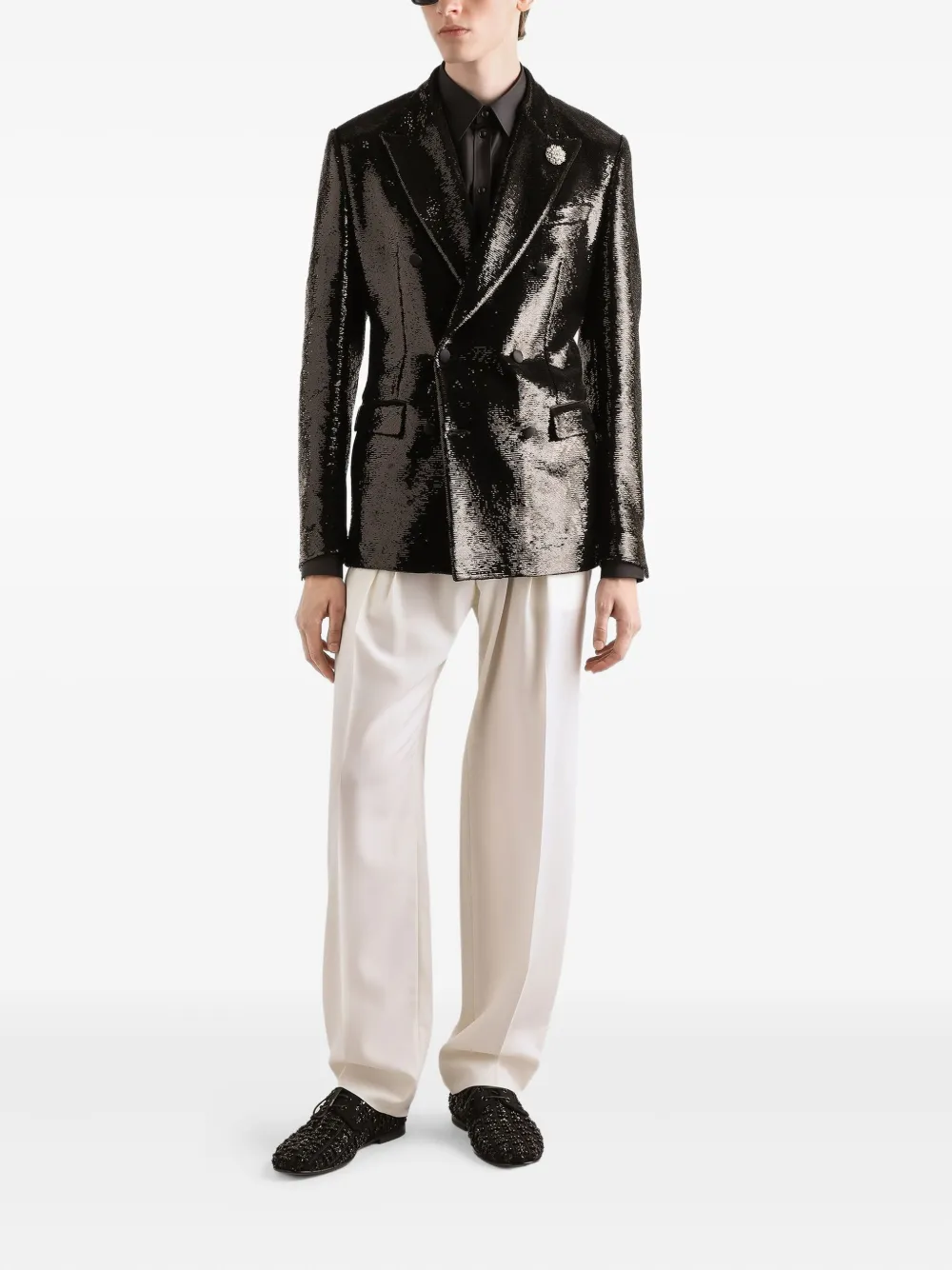 Dolce & Gabbana sequin-embellished double-breasted blazer | Blazers | Image 2