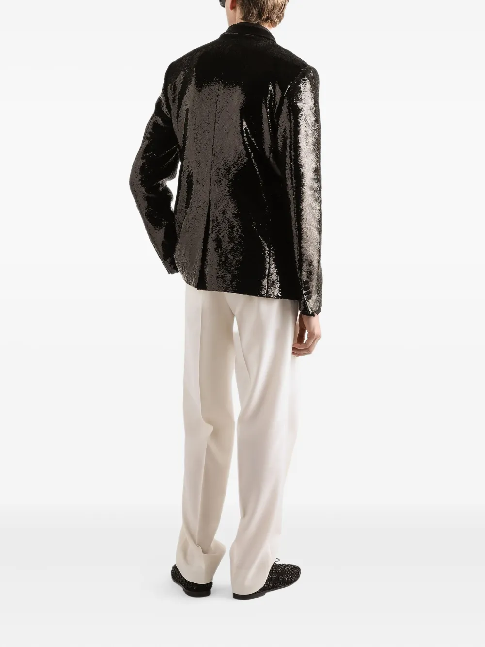 Dolce & Gabbana Blazer verfraaid met pailletten Zwart