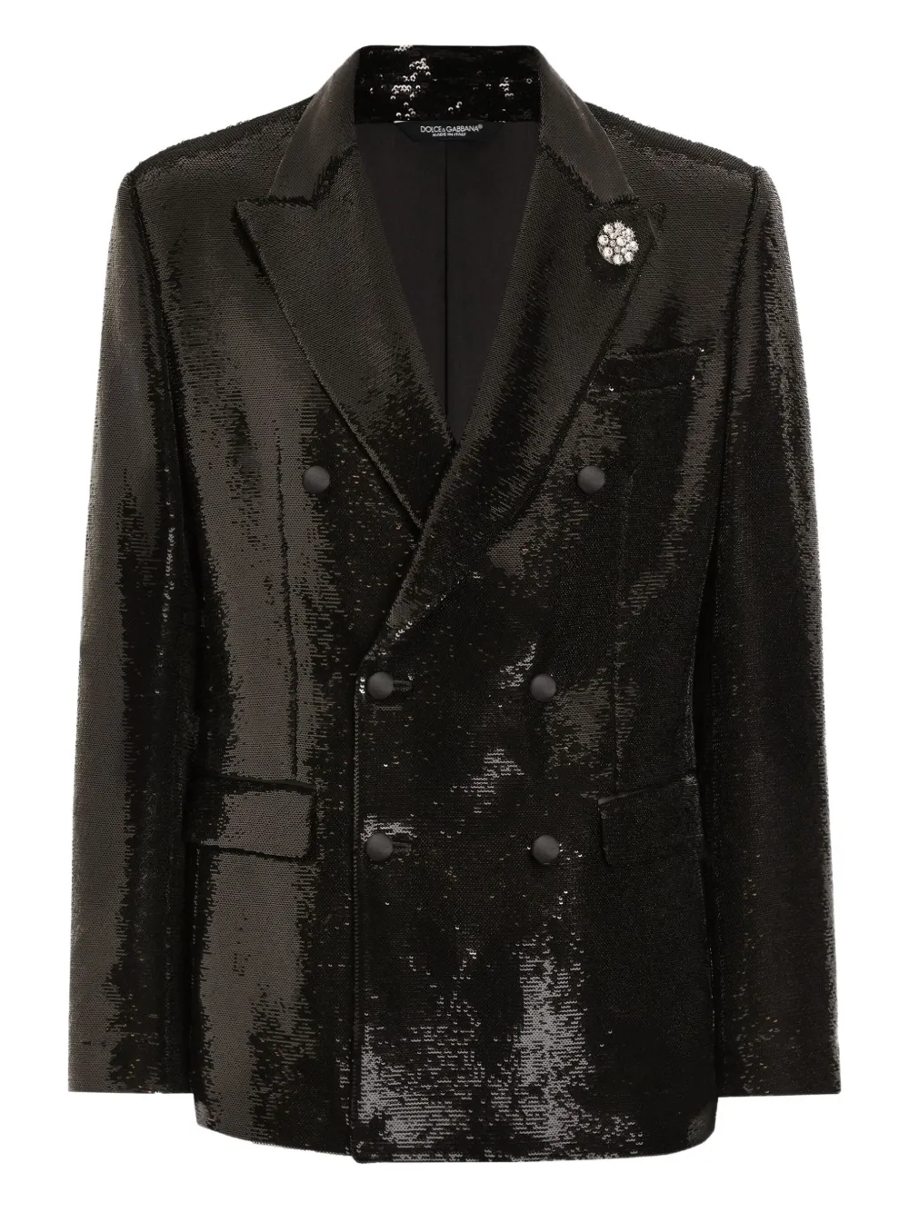 Dolce & Gabbana sequin-embellished double-breasted blazer | negro | Image 1