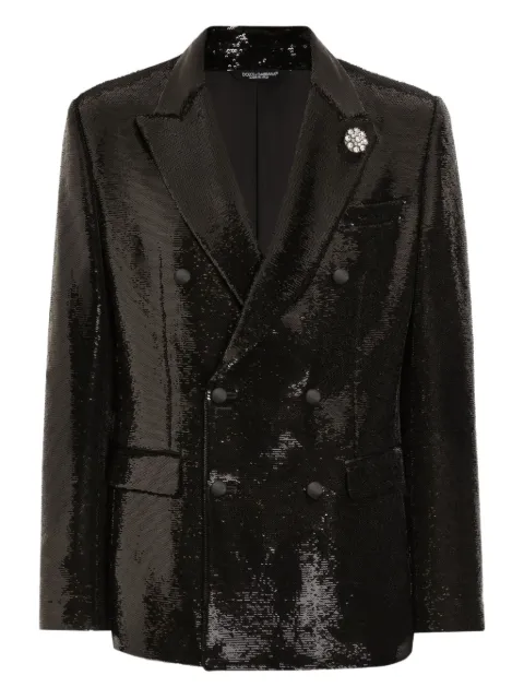 Dolce & Gabbana sequin-embellished double-breasted blazer