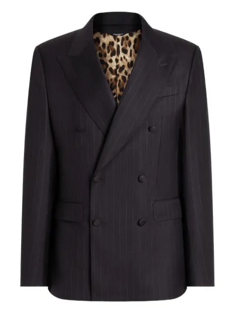 Dolce & Gabbana striped double-breasted jacket