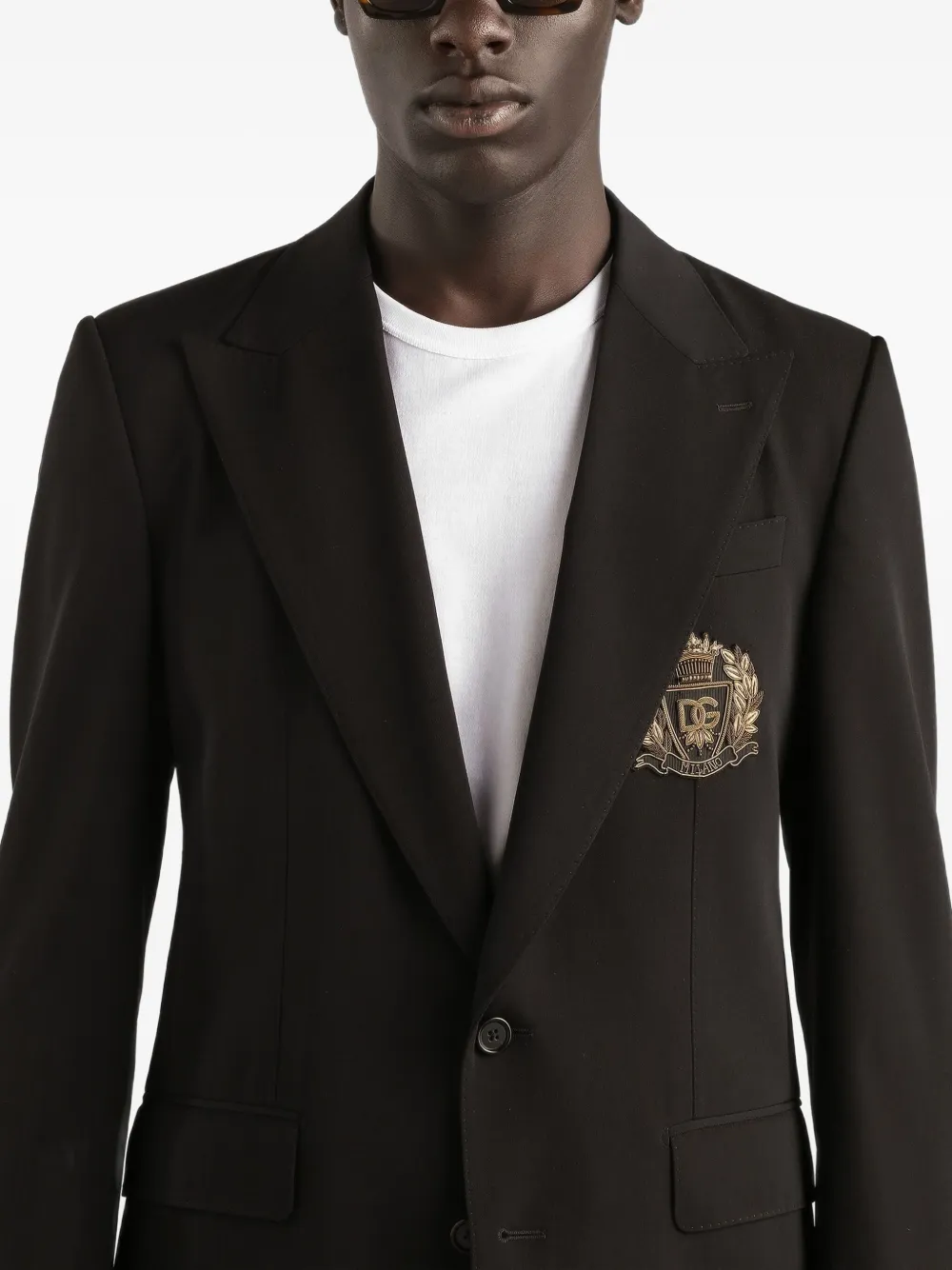 Dolce & Gabbana Verfraaide blazer Zwart
