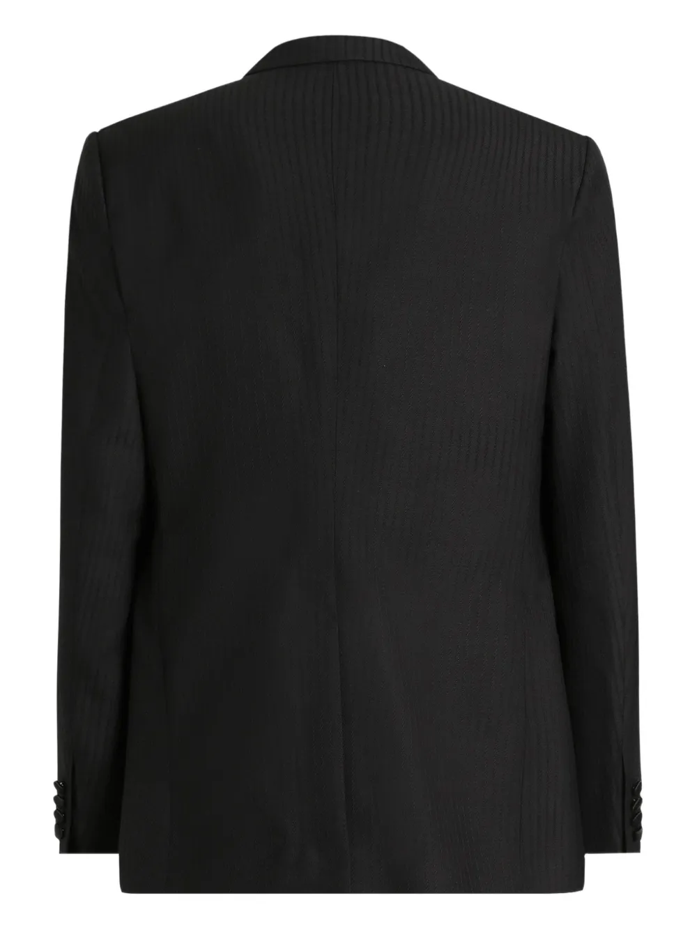 Dolce & Gabbana Sicilia jack met dubbele rij knopen en puntige revers Zwart