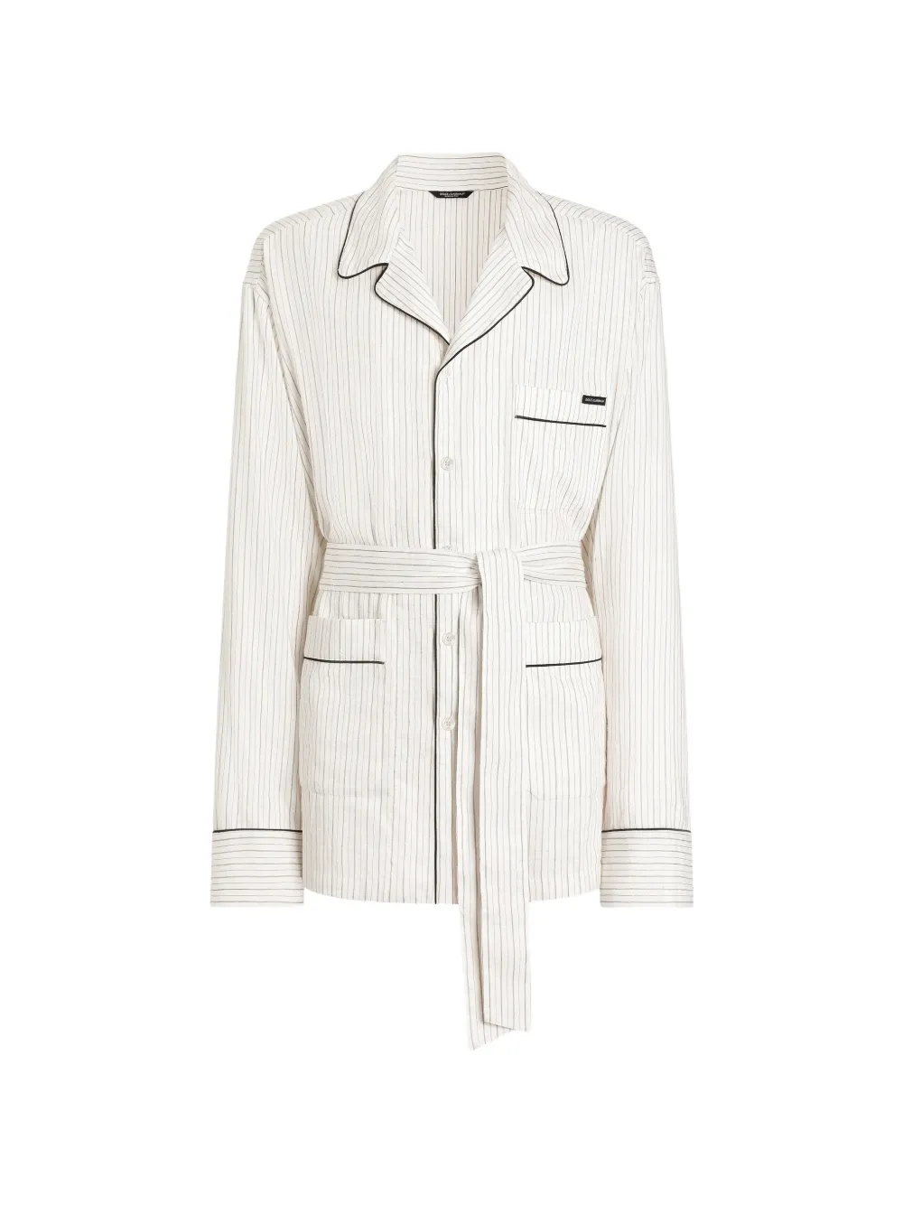 Dolce & Gabbana Vestaglia Vanity in lino e seta - Toni neutri