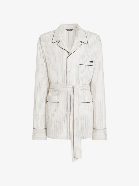 Dolce & Gabbana linen-silk vanity robe