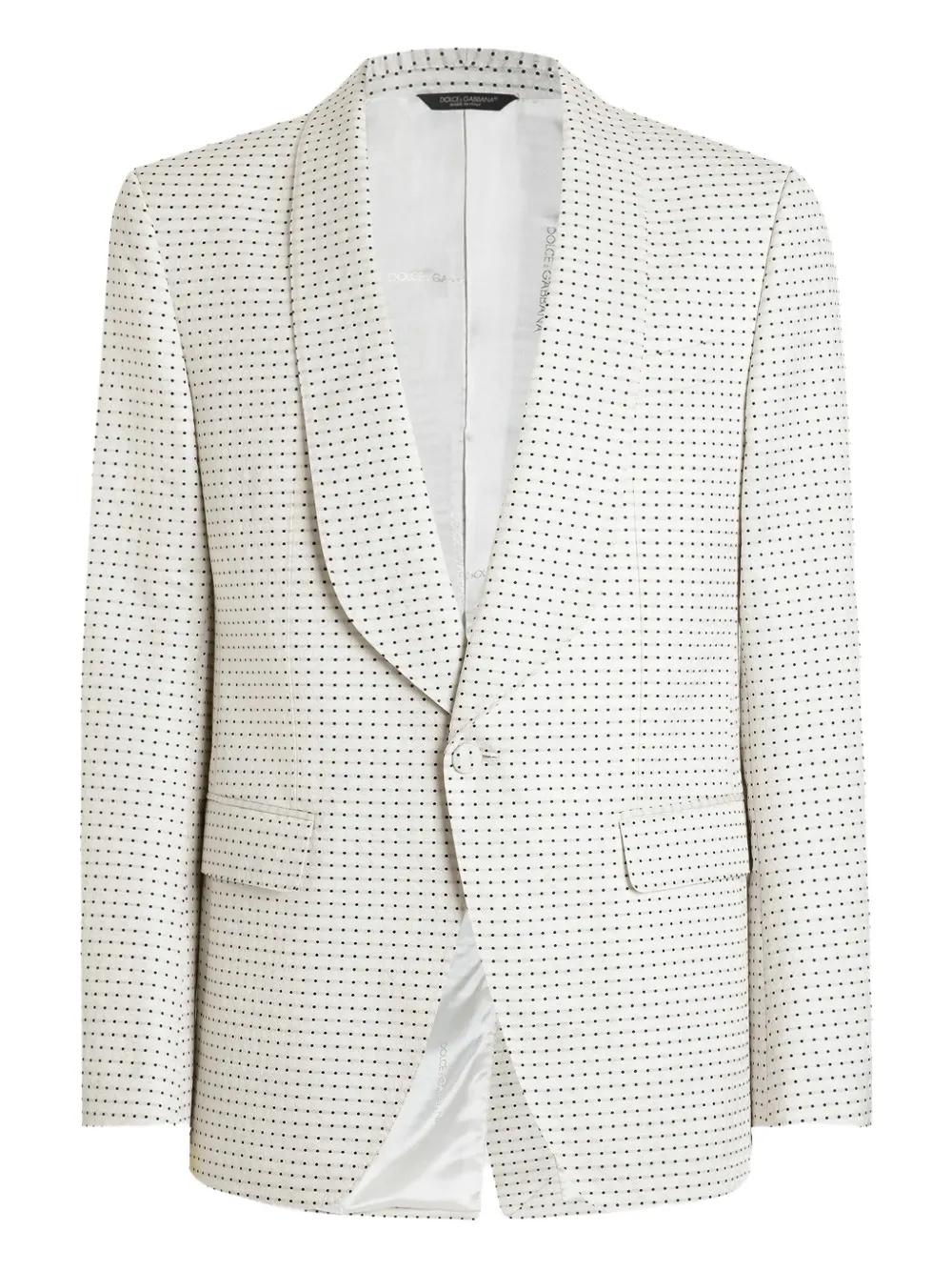 Dolce & Gabbana jacquard dotted blazer - Neutrals