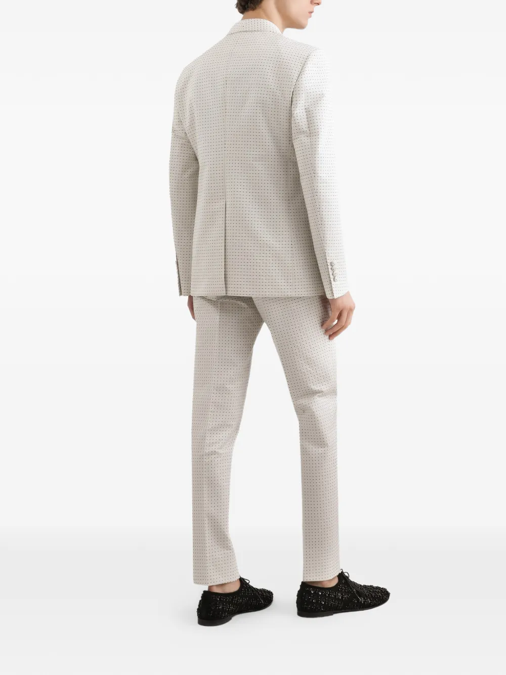  Dolce & Gabbana Jacquard Dotted Blazer - Neutrals 