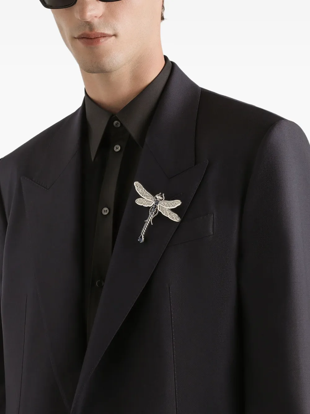 Dolce & Gabbana Jack met enkele rij knopen Blauw
