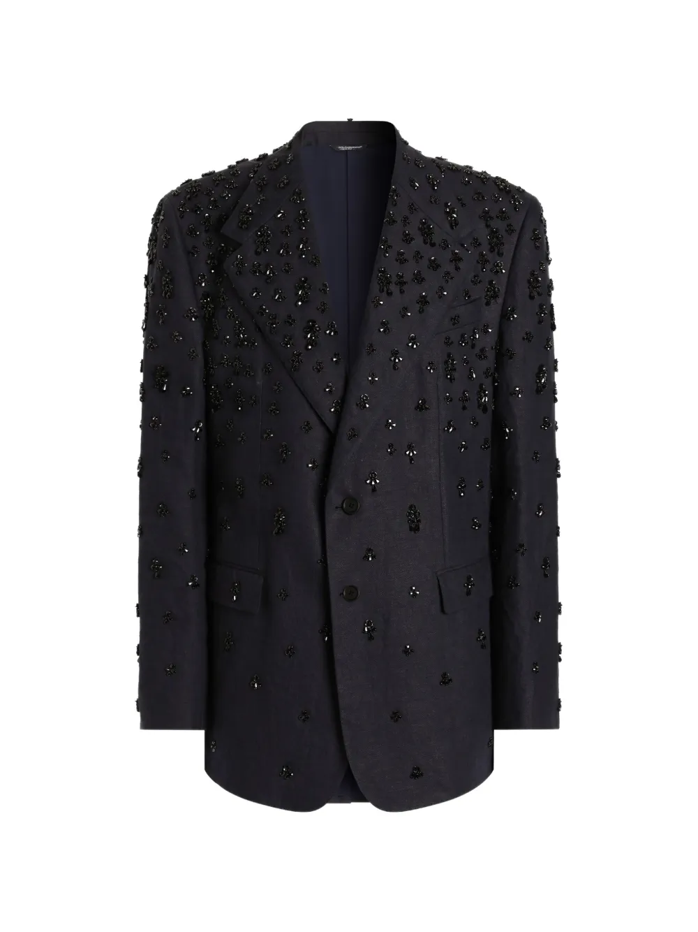 Dolce & Gabbana Giacca monopetto con ricamo - Blu