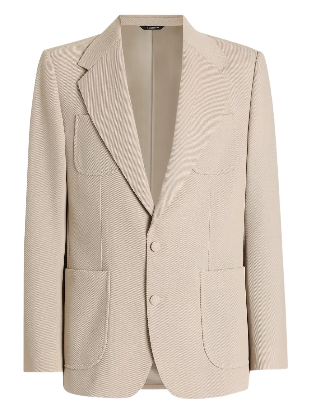 Dolce & Gabbana pocket single-breasted blazer - Neutrals