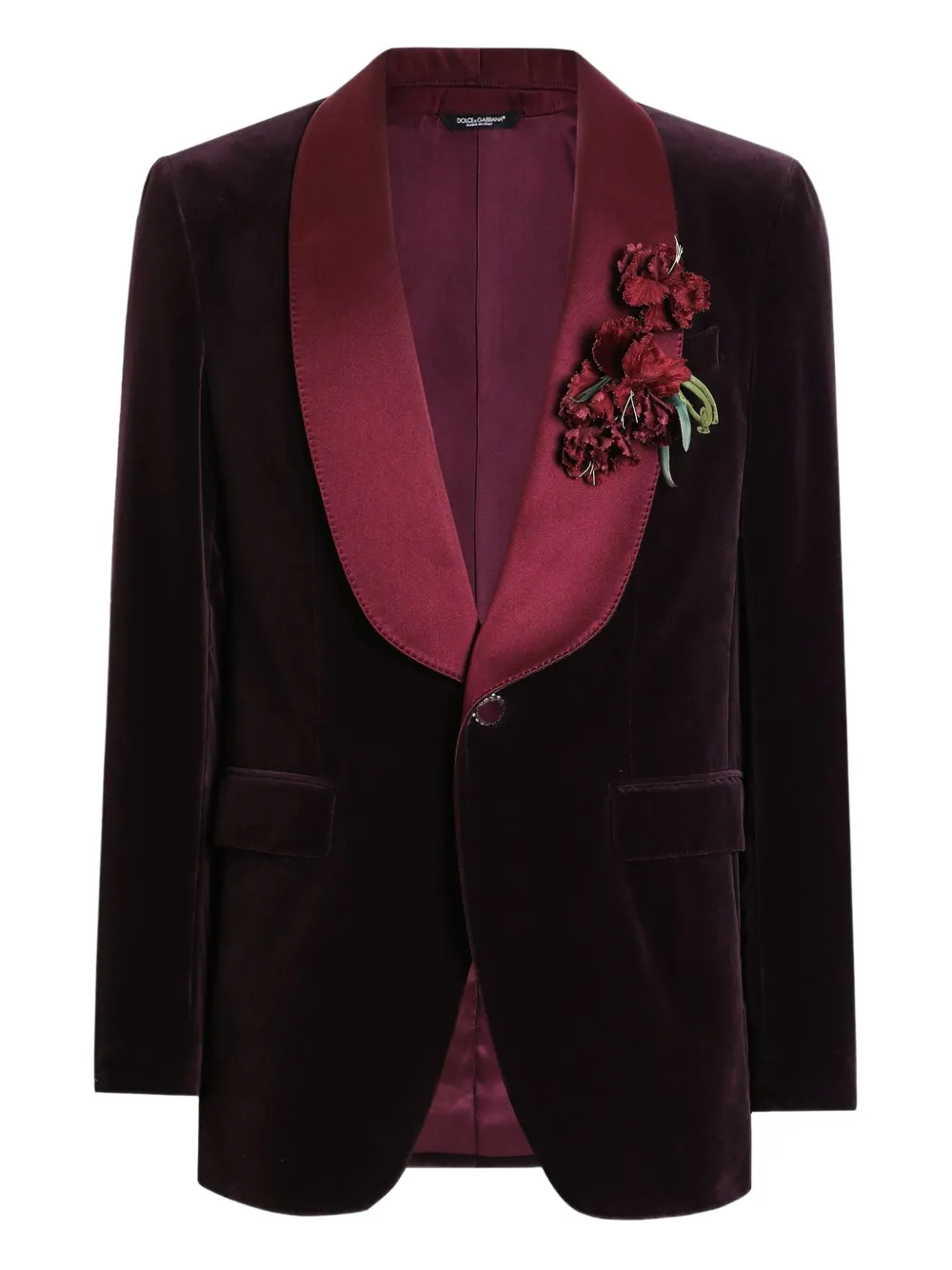 Dolce & Gabbana Blazer con revers a scialle - Rosso