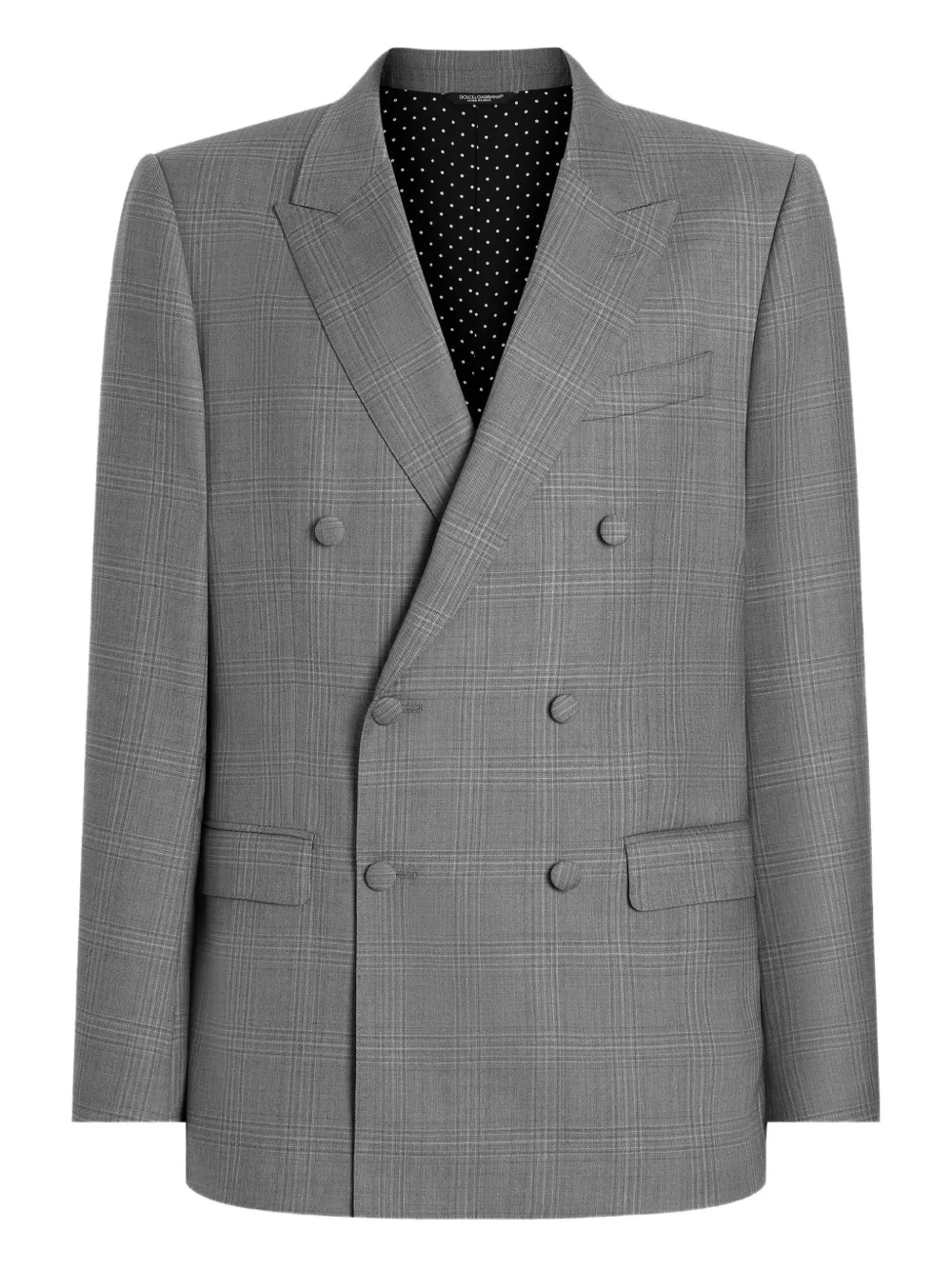 Dolce & Gabbana Giacca doppiopetto a quadri - Grigio