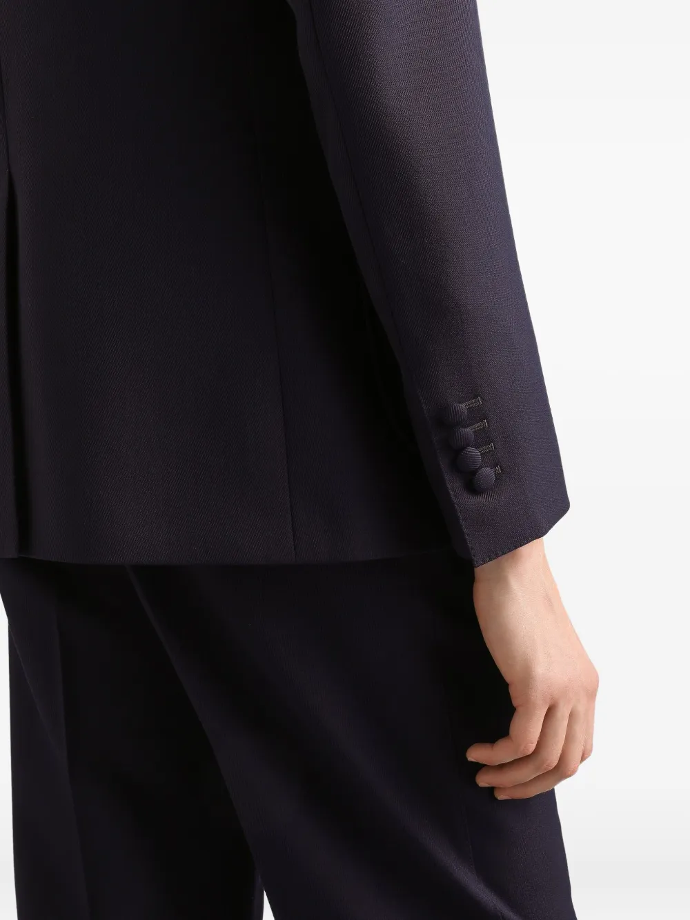 Dolce & Gabbana Blazer met dubbele rij knopen en wapenschild-applicatie Blauw