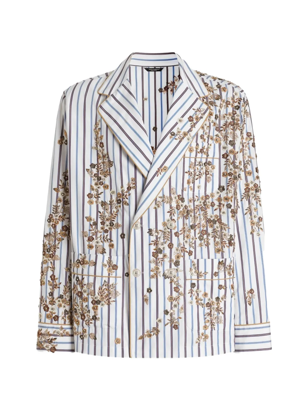 Dolce & Gabbana Vestaglia con ricamo - Bianco