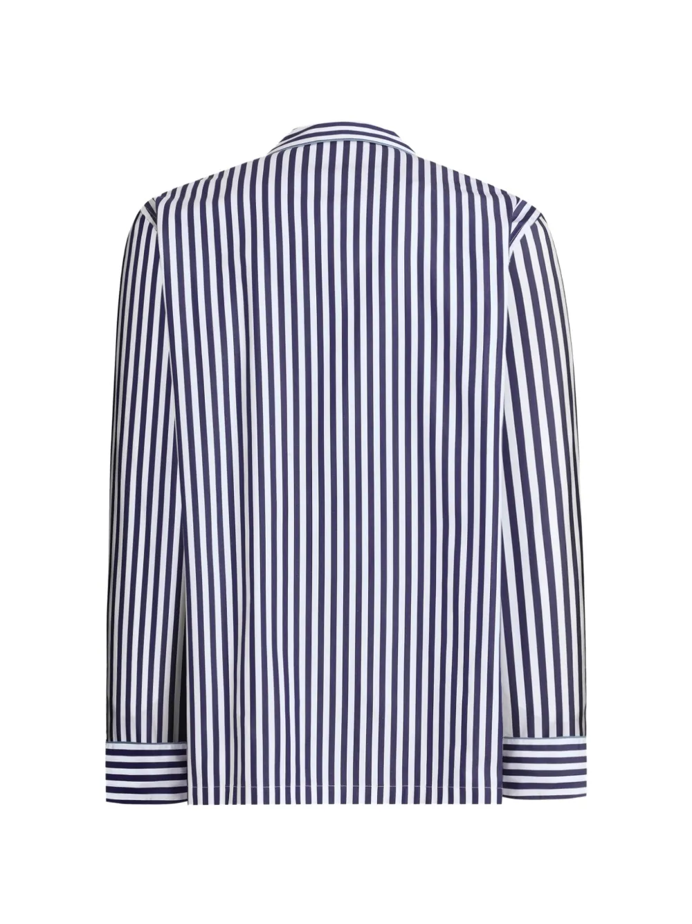 Dolce & Gabbana Vanity gestreepte popeline badjas Blauw