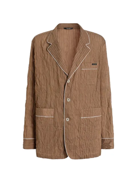 Dolce & Gabbana striped crinkle loungewear shirt