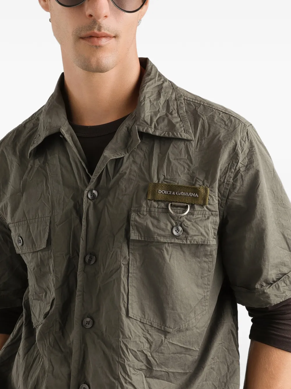 Dolce & Gabbana Overhemd met zak Grijs