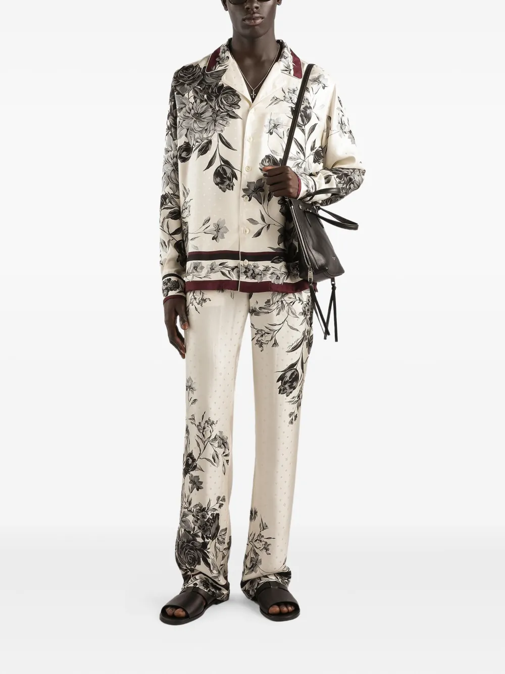 Dolce & Gabbana Overhemd met bloemenprint - Beige