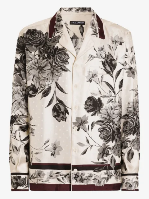 Dolce & Gabbana рубашка с цветочным принтом