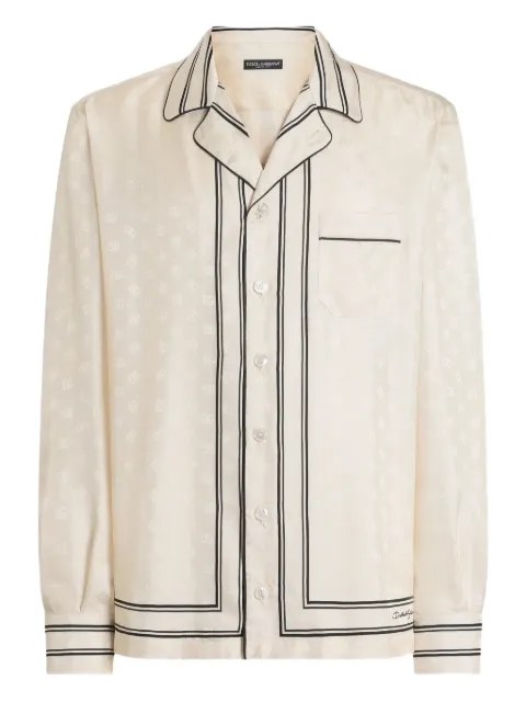 Dolce & Gabbana Camisa com acabamento de listras