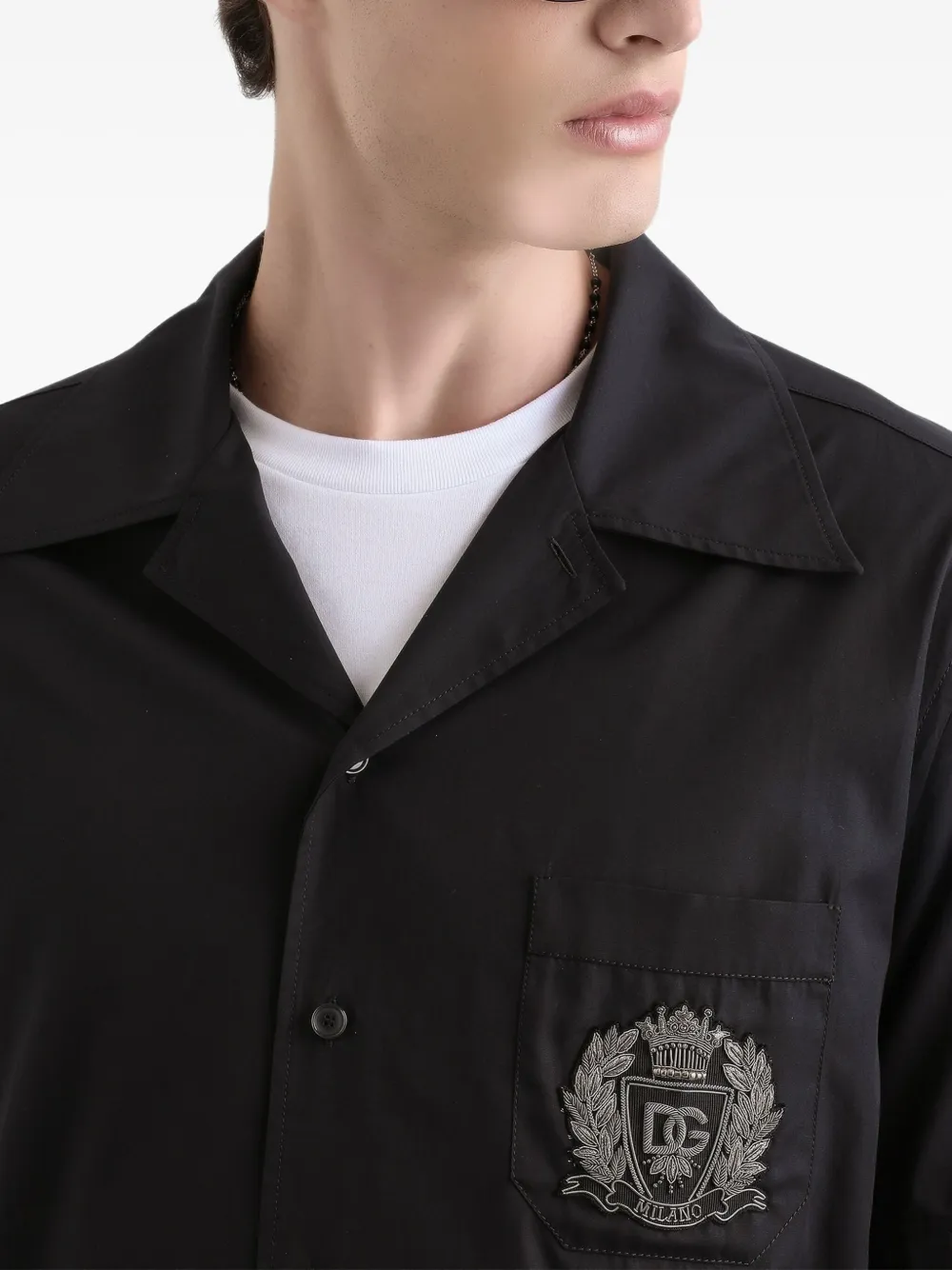 Dolce & Gabbana overhemd met korte mouwen Zwart