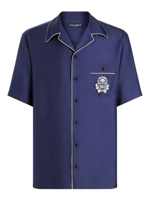 Dolce & Gabbana camisa con bordado de costura