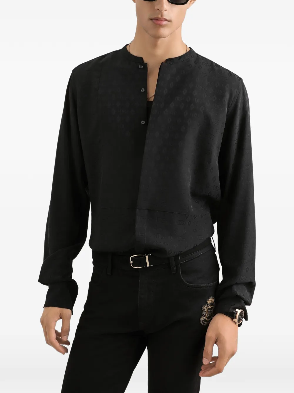 Dolce & Gabbana Martini overhemd met patroon Zwart