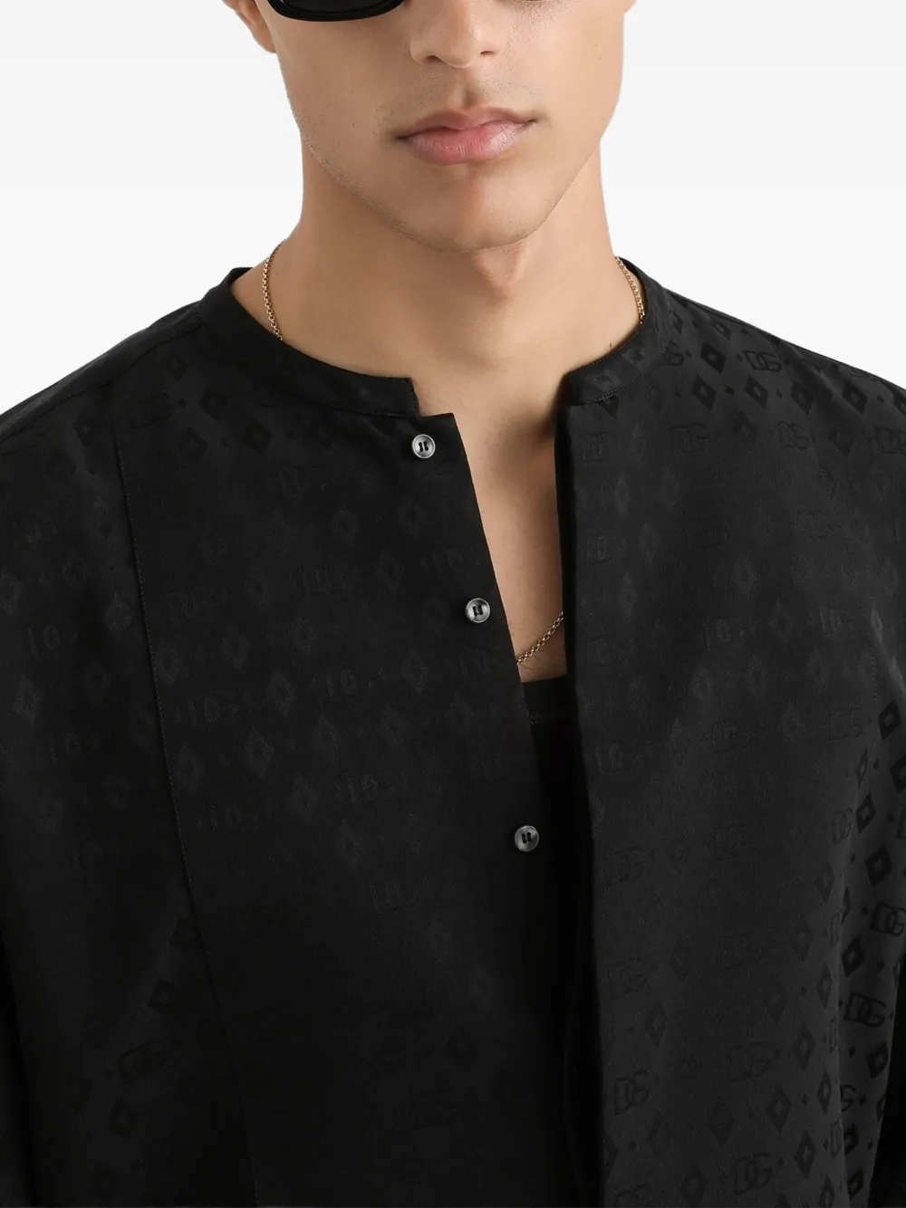 Dolce & Gabbana Martini overhemd met patroon Zwart