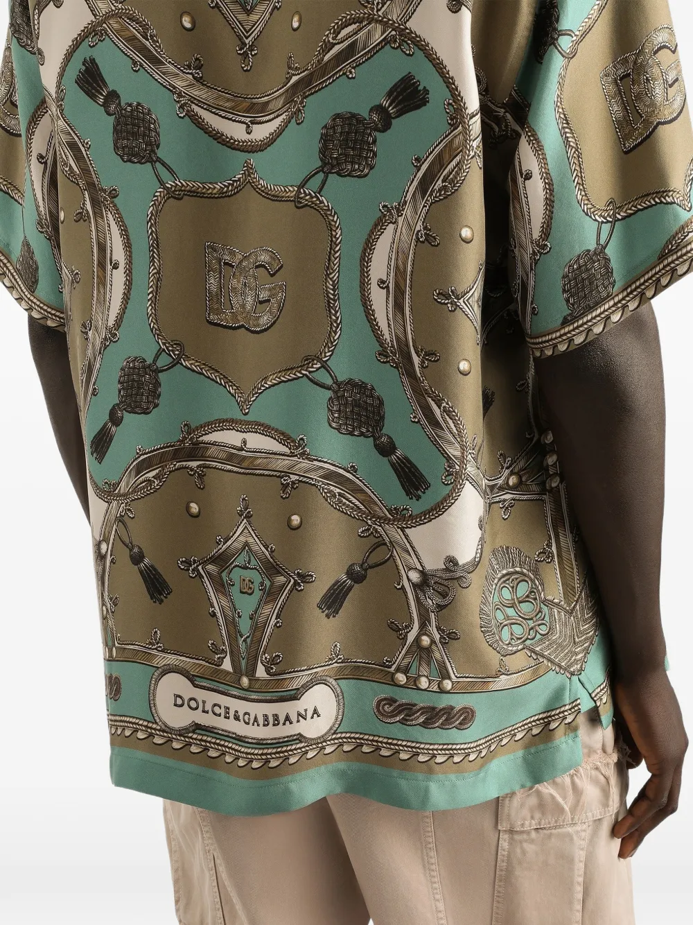 Dolce & Gabbana Overhemd met grafische print Groen