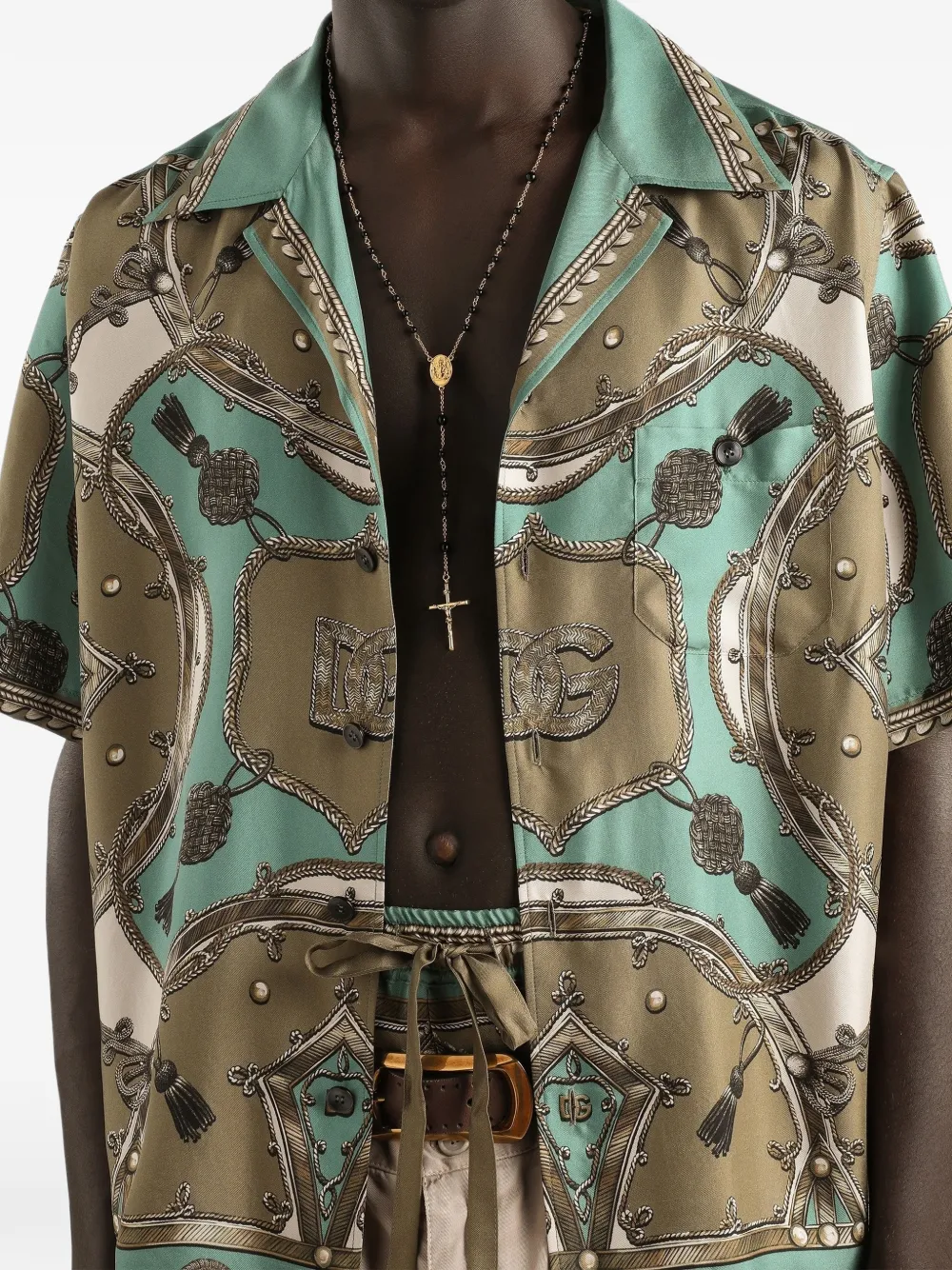 Dolce & Gabbana Overhemd met grafische print Groen