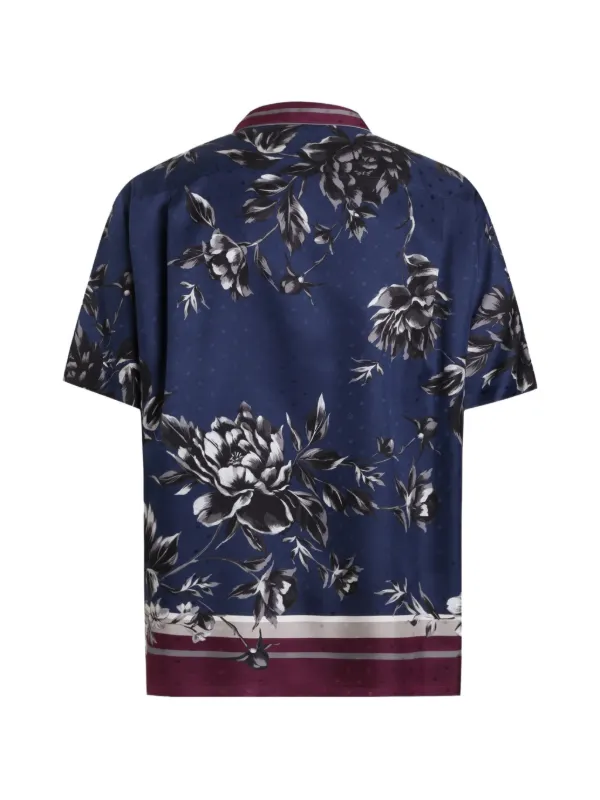 Dolce & Gabbana peony-print Hawaii Twill Shirt | Blue | FARFETCH
