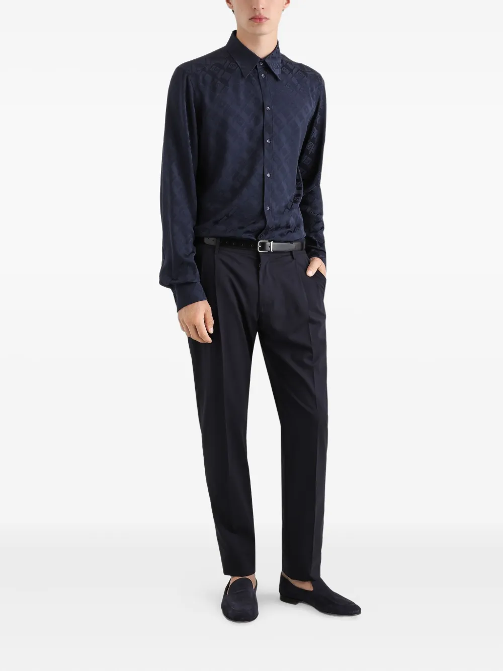 Dolce & Gabbana Shirt met monogram - Blauw