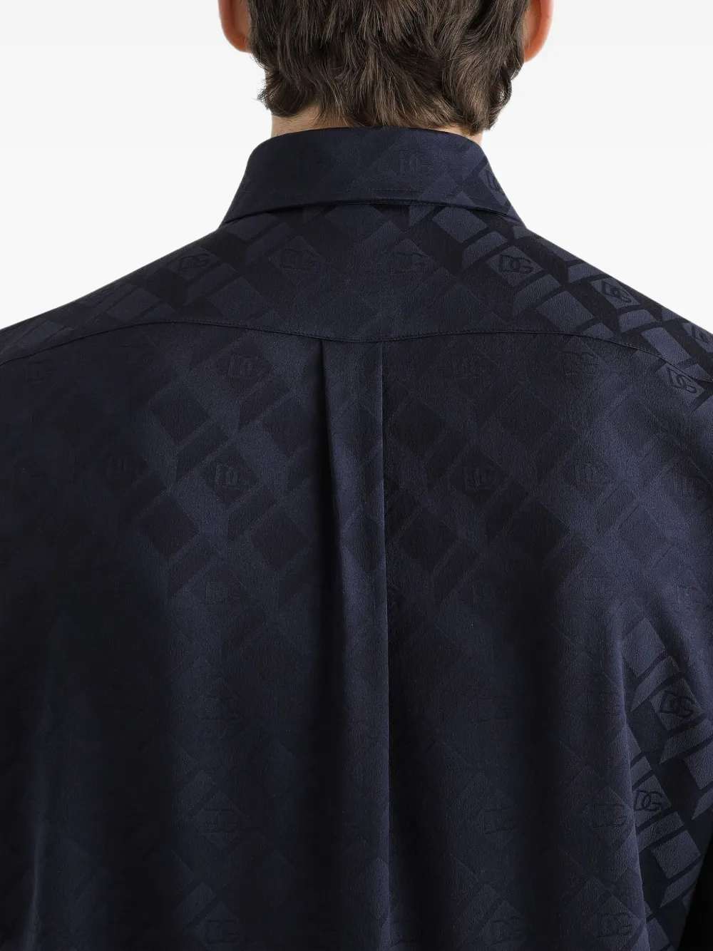 Dolce & Gabbana Martini overhemd met monogram Blauw