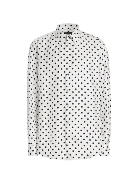 Dolce & Gabbana long-sleeve polka-dot shirt