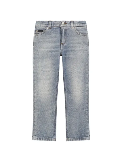Dolce & Gabbana Kids denimbukser med fem lommer og salt- og pebervask