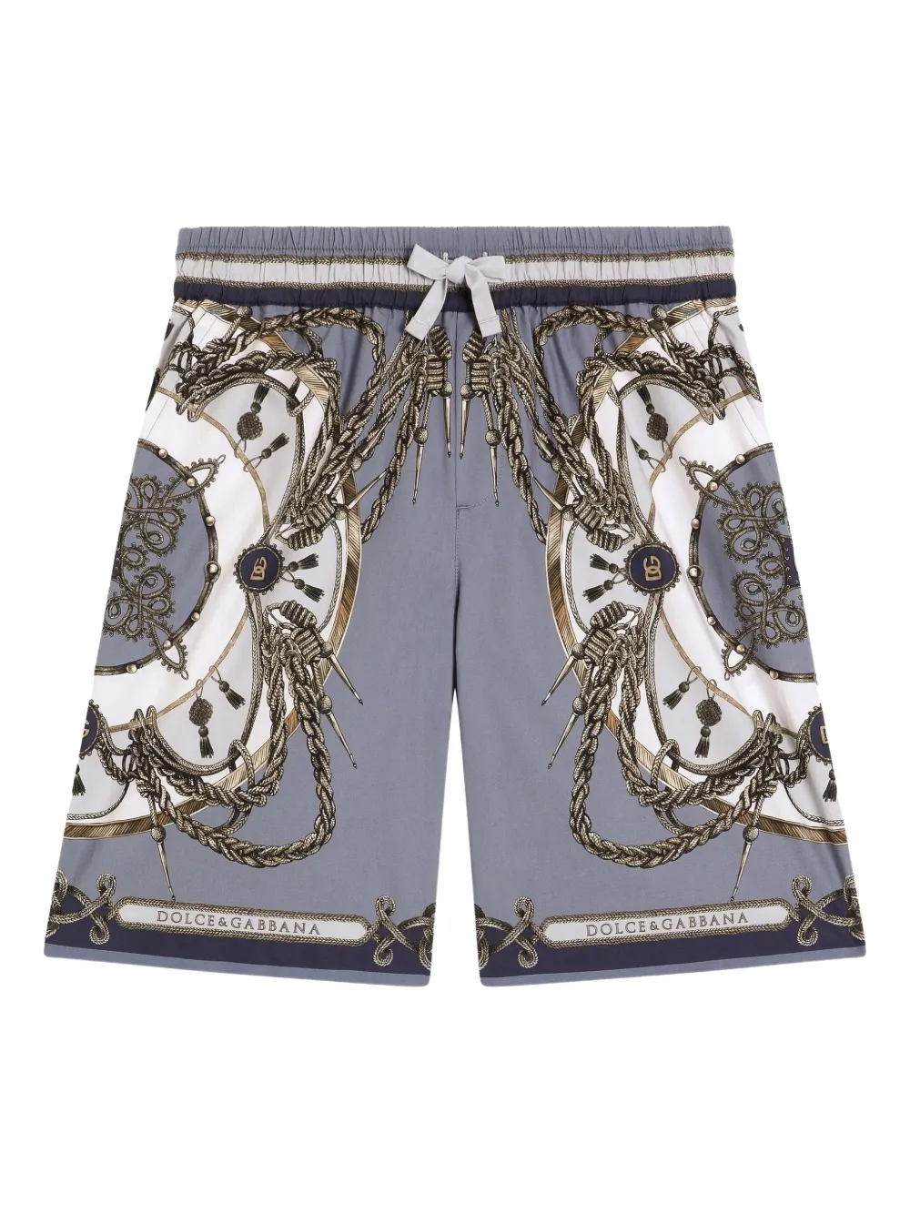Dolce & Gabbana Kids Bermuda a fantasia - Grigio