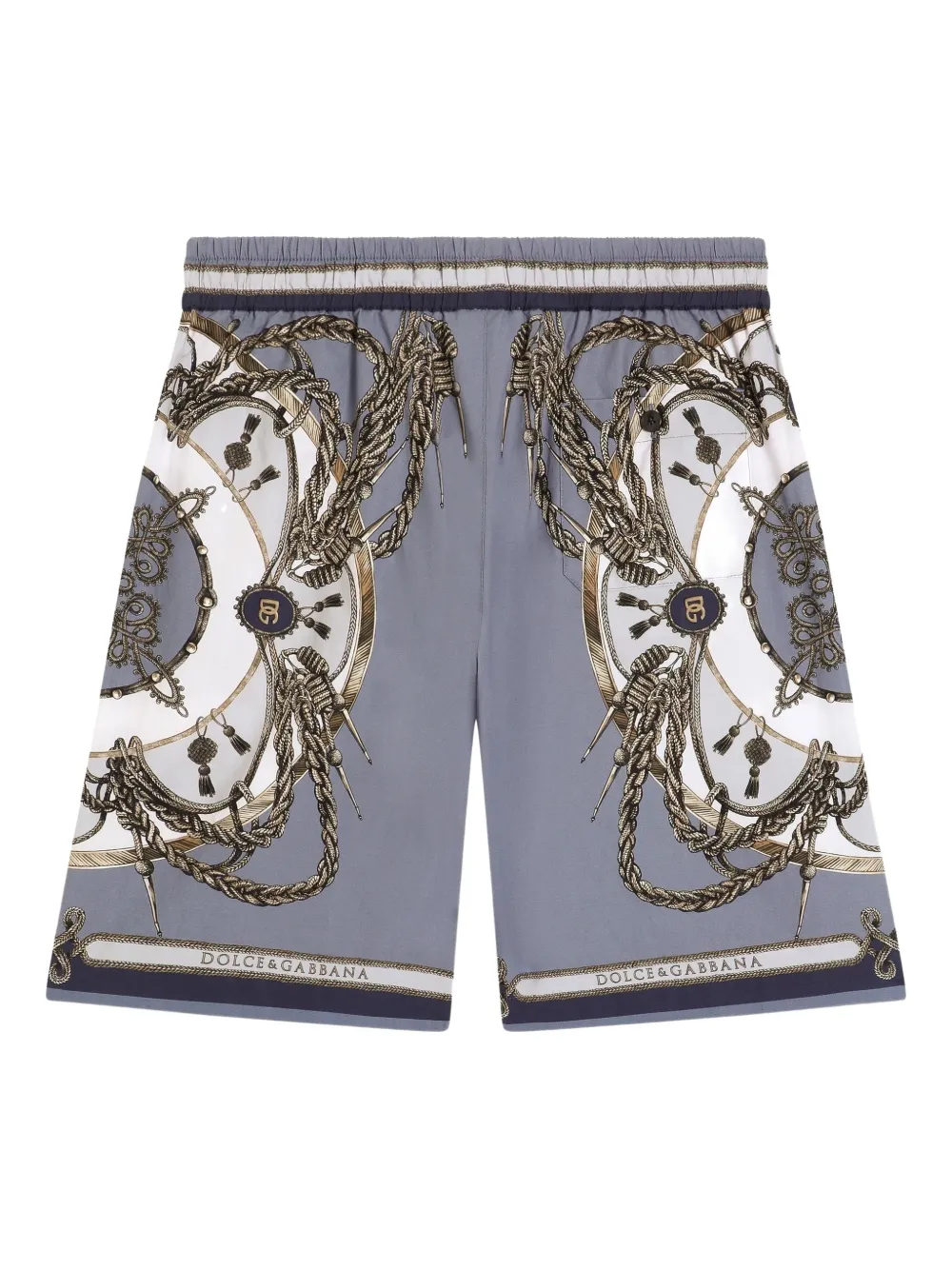  Dolce & Gabbana Kids Patterned Bermuda Shorts - Grey 