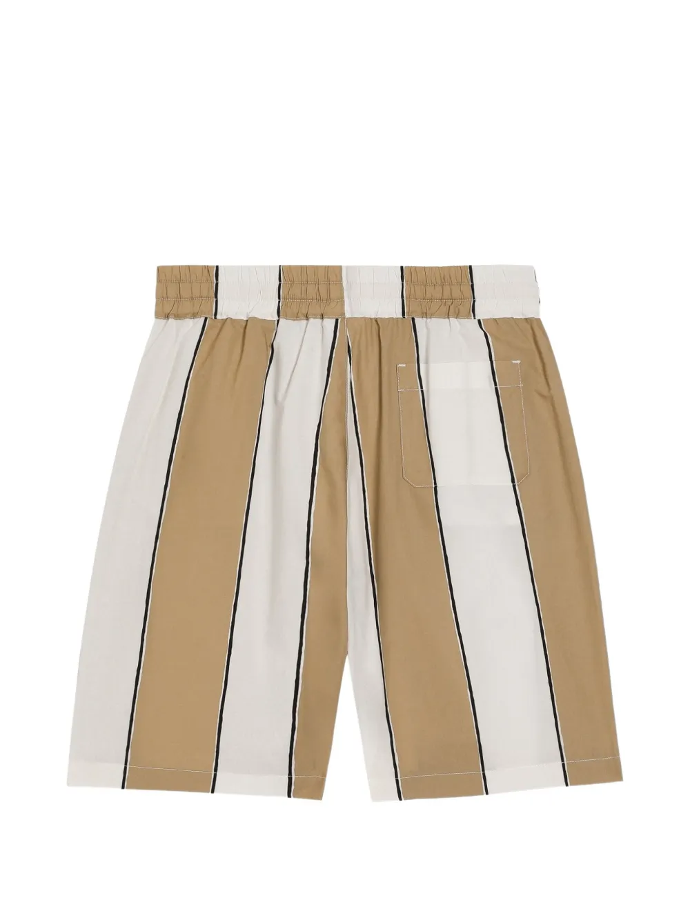 Dolce & Gabbana Kids Popeline bermuda shorts met gestreepte print Beige