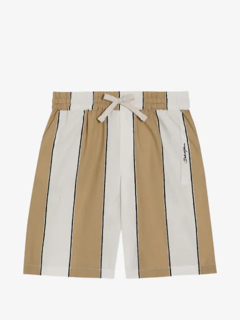 Dolce & Gabbana Kids Popeline bermuda shorts met gestreepte print