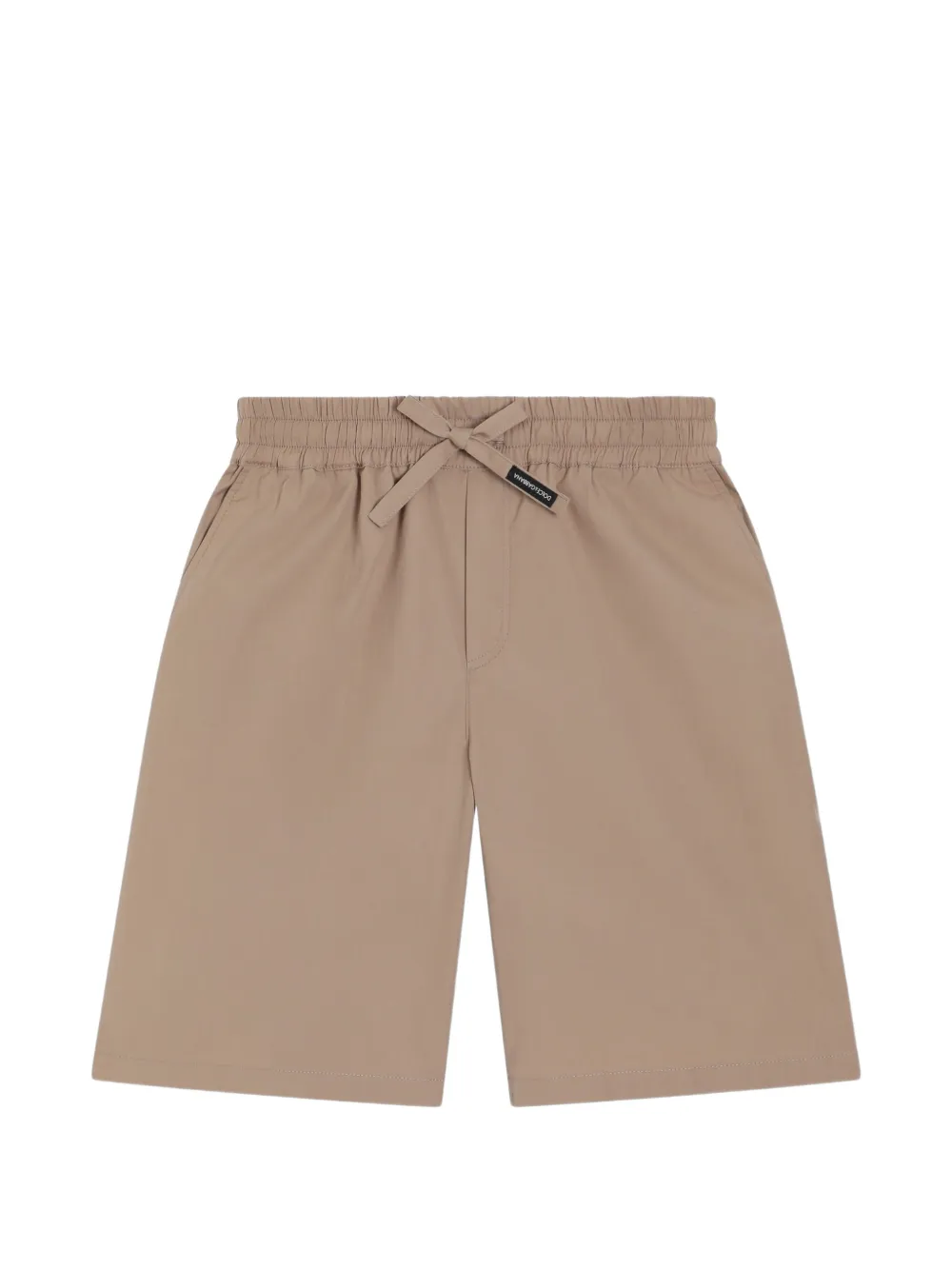 Dolce & Gabbana Kids Shorts con applicazione logo - Toni neutri