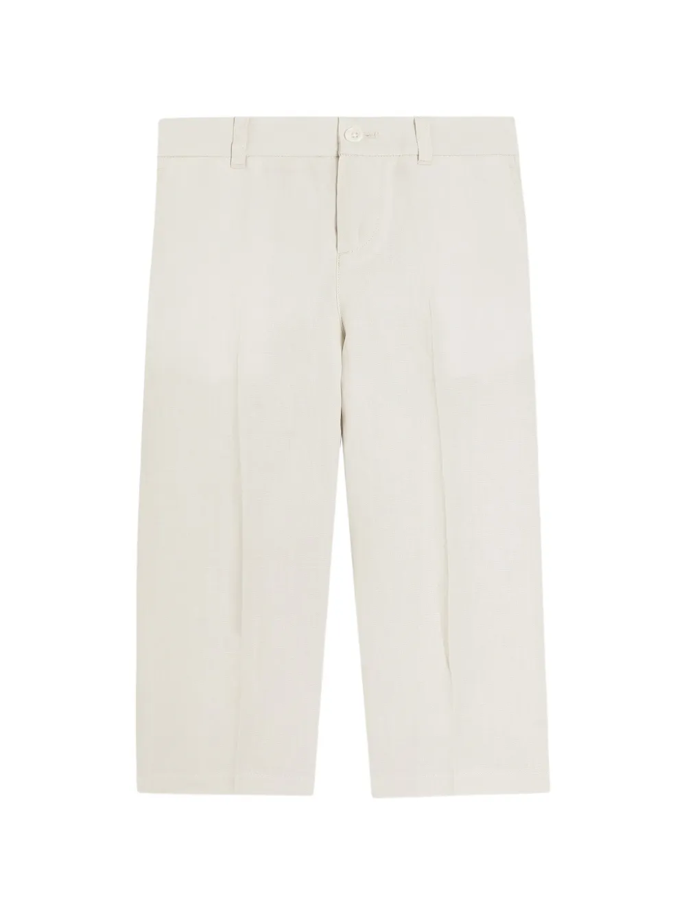 Dolce & Gabbana Kids linen trousers - Toni neutri