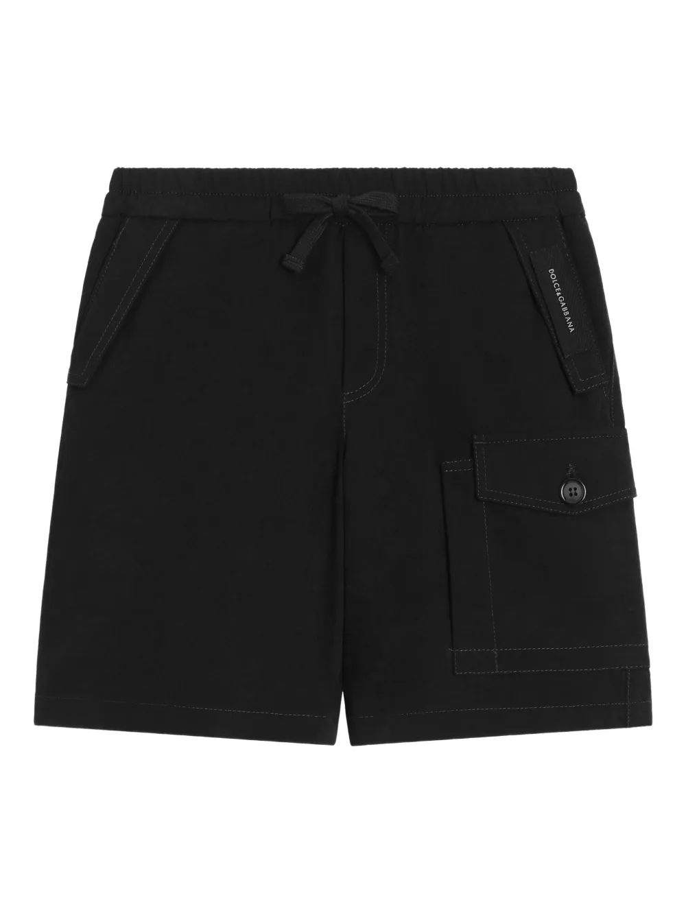 Dolce & Gabbana Kids Bermuda con coulisse - Nero