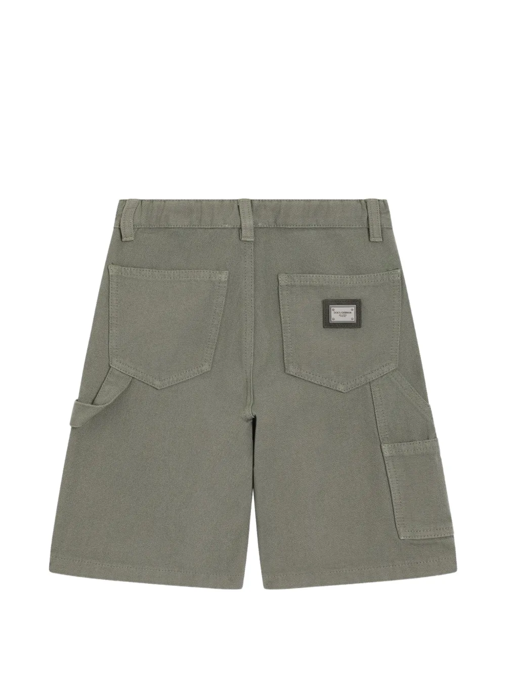  Dolce & Gabbana Kids Canvas Bermuda Shorts - Green 