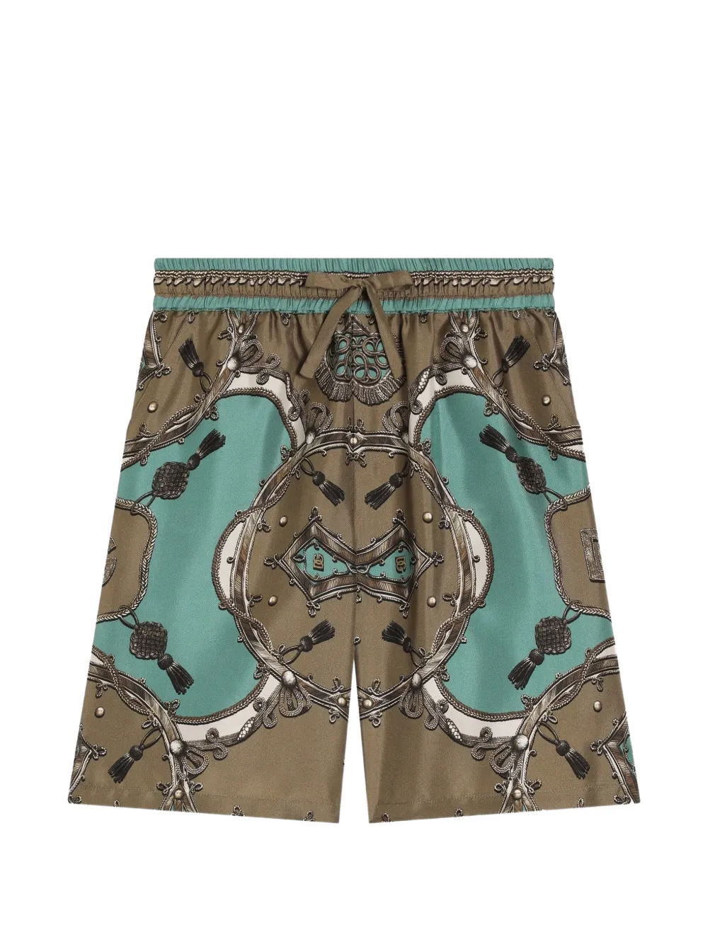 Dolce & Gabbana Kids Shorts mit grafischem Muster - Braun